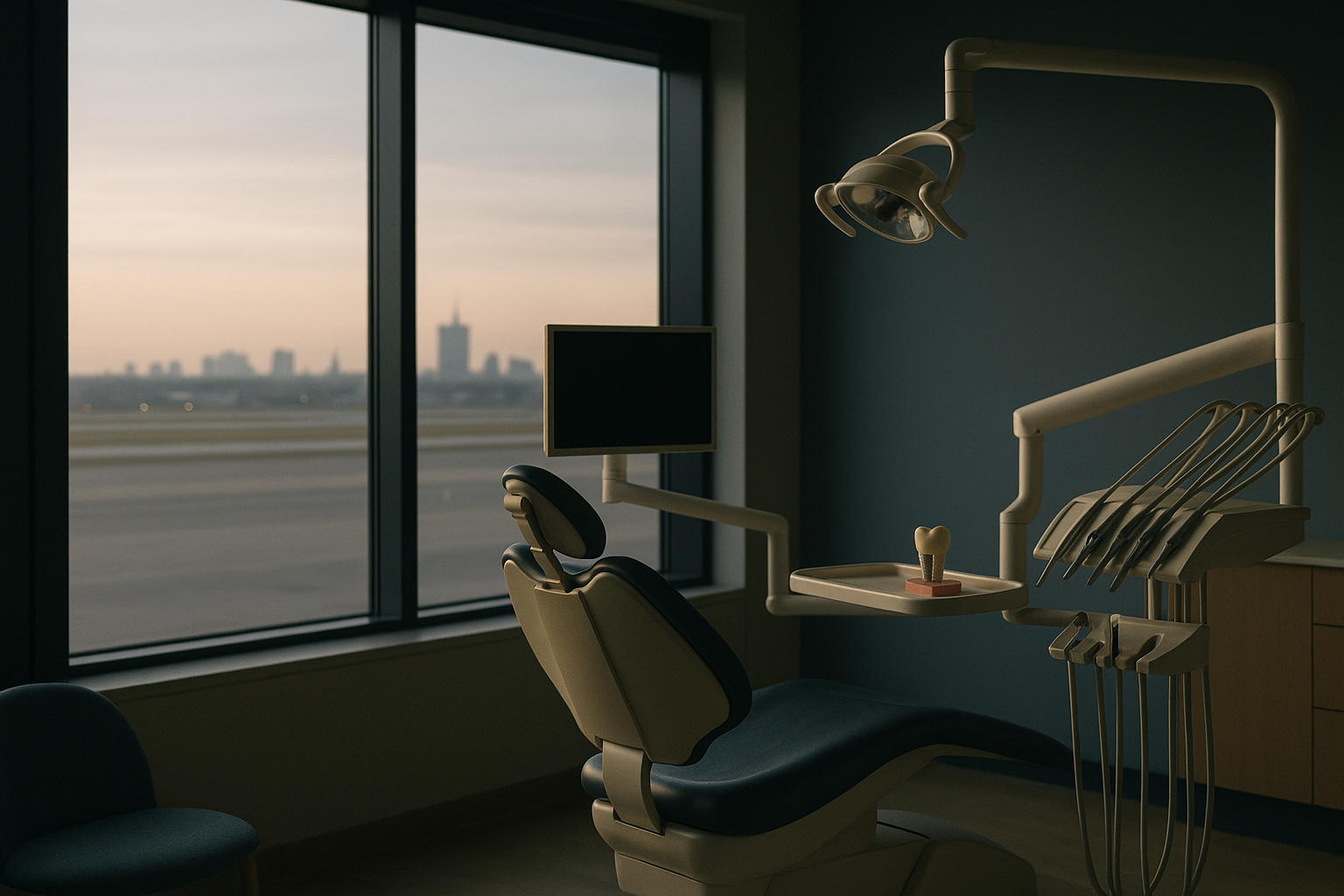 A dentist consulting with a patient about dental implants in the cheapest country for dental implants.