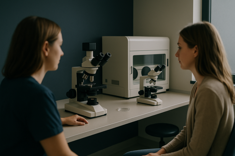 Embryology lab with IVF equipment representing the cheapest IVF in the world.