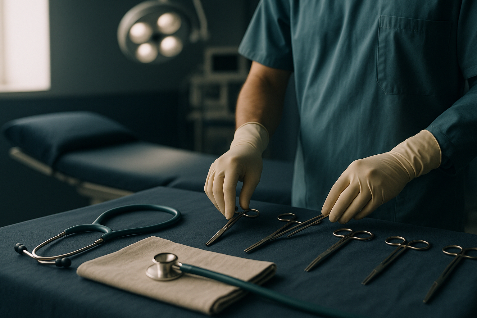 Operating theatre showcasing cosmetic surgery news today with advanced equipment and surgeons preparing.