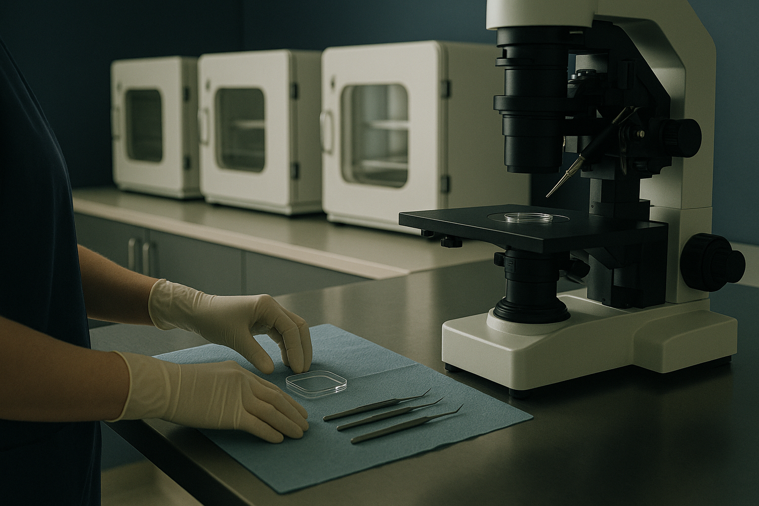 Embryologist working in a lab, highlighting the cost in vitro fertilization.