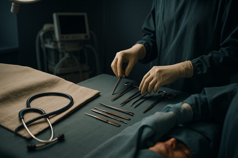 Cost of nose reduction surgery being performed in an operating theatre.