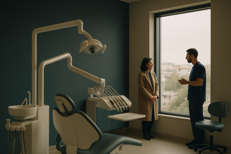 Modern dental clinic in Istanbul with advanced equipment for dental implant procedures.