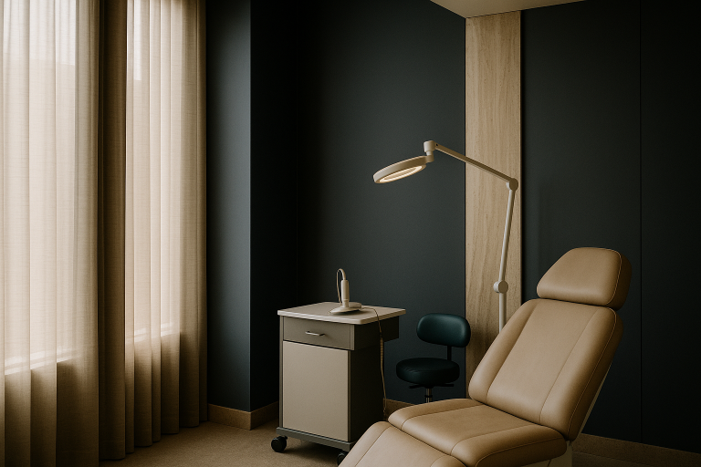 DHI hair transplant procedure in a clinic, illustrating dhi hair cost.