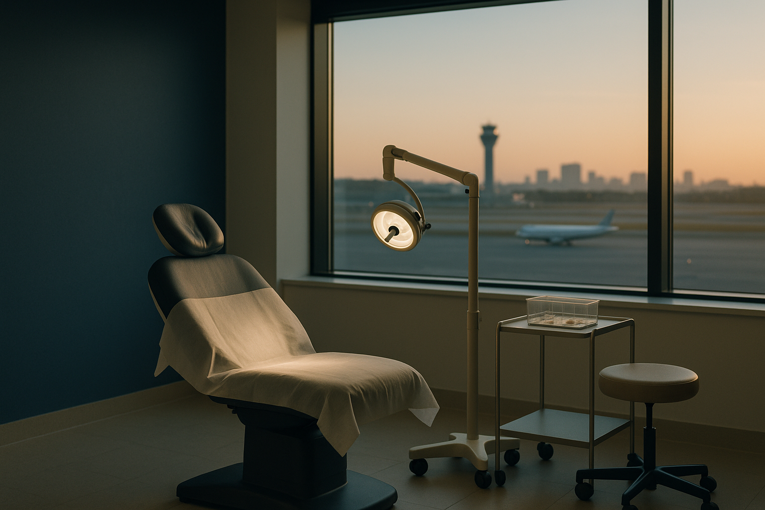 FUE hair implant procedure in a modern clinic