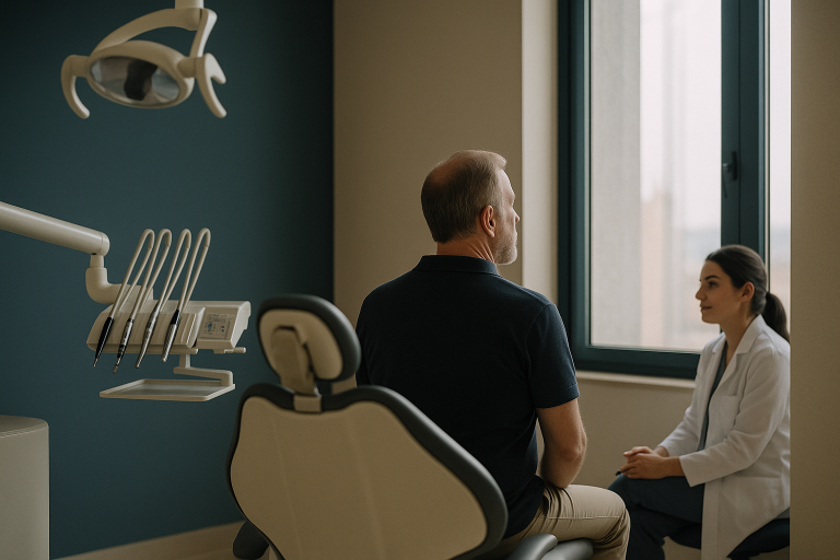 Full mouth dental implants Turkey price consultation in a modern dental clinic.