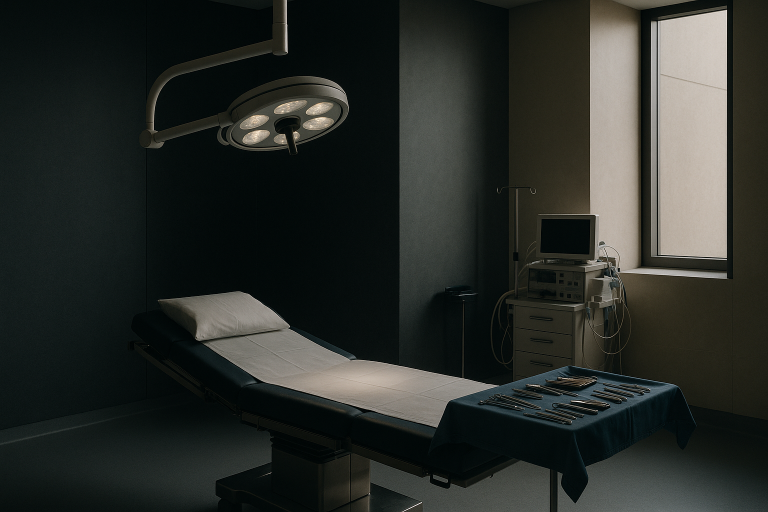 Modern operating theatre setup for gastric bypass surgery, highlighting gastric bypass cost considerations.