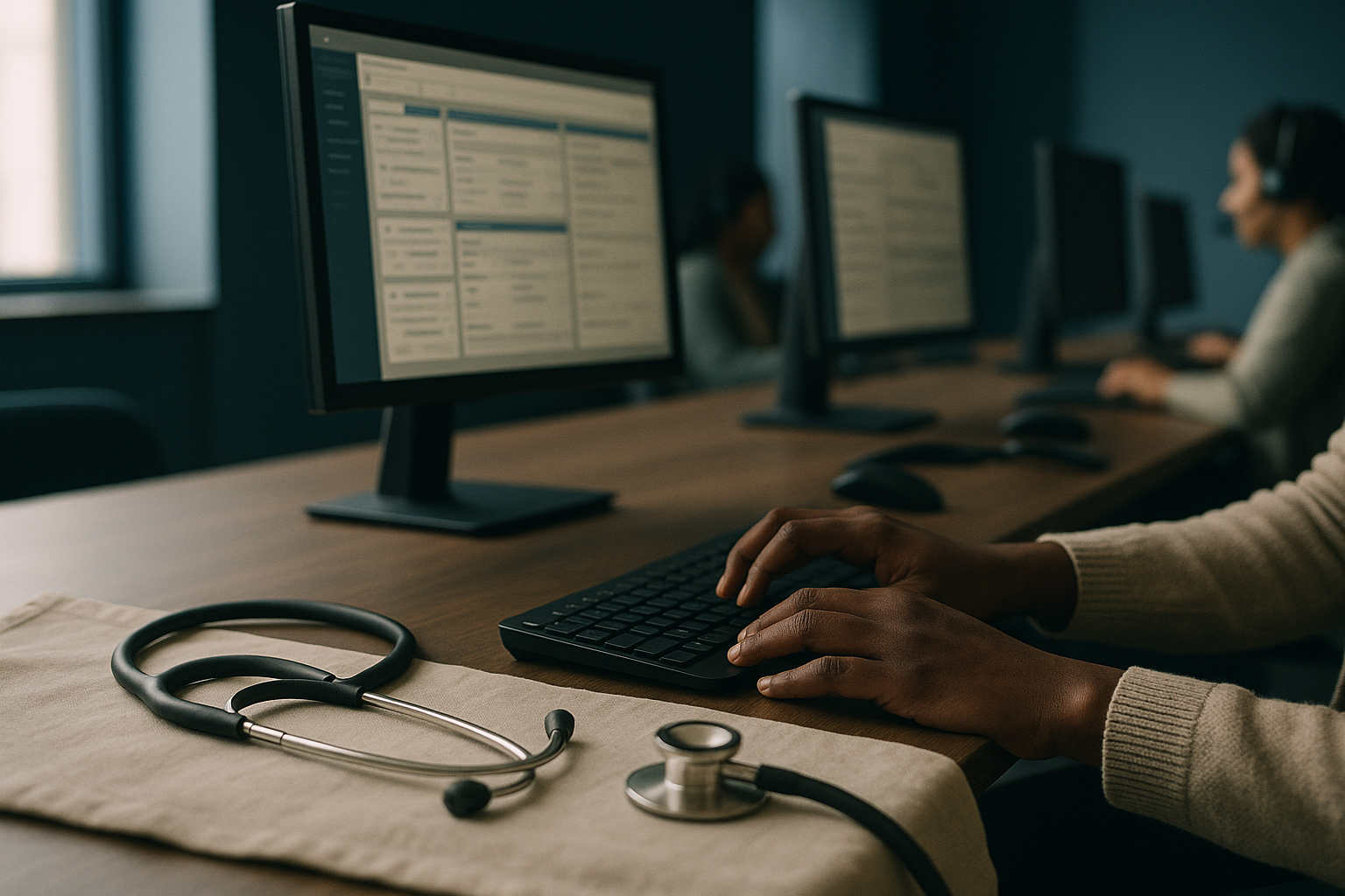 Healthcare call center companies leveraging advanced software and technology for patient communication.