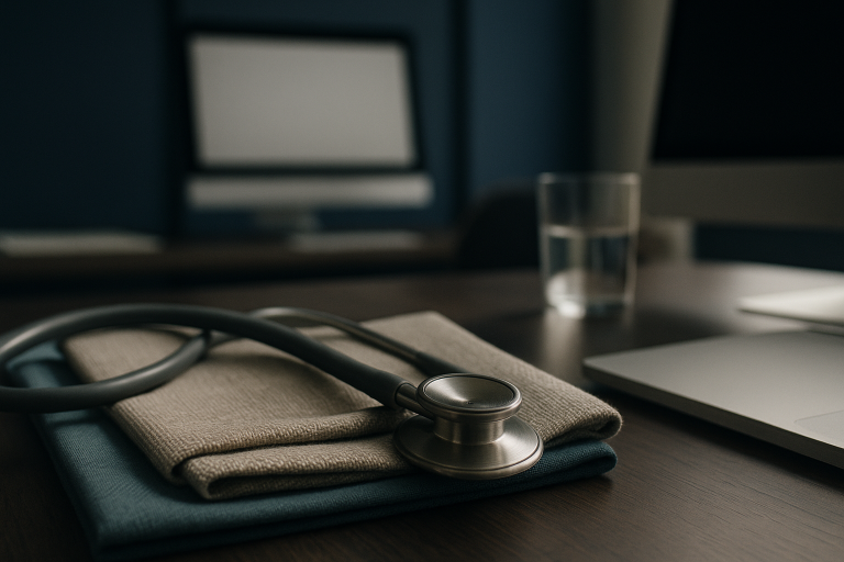 Healthcare sales leads strategy meeting in a modern executive workspace.