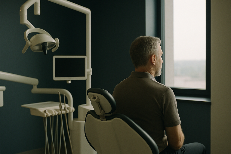 Modern dental clinic with equipment and patient consultation for Hollywood smiles.