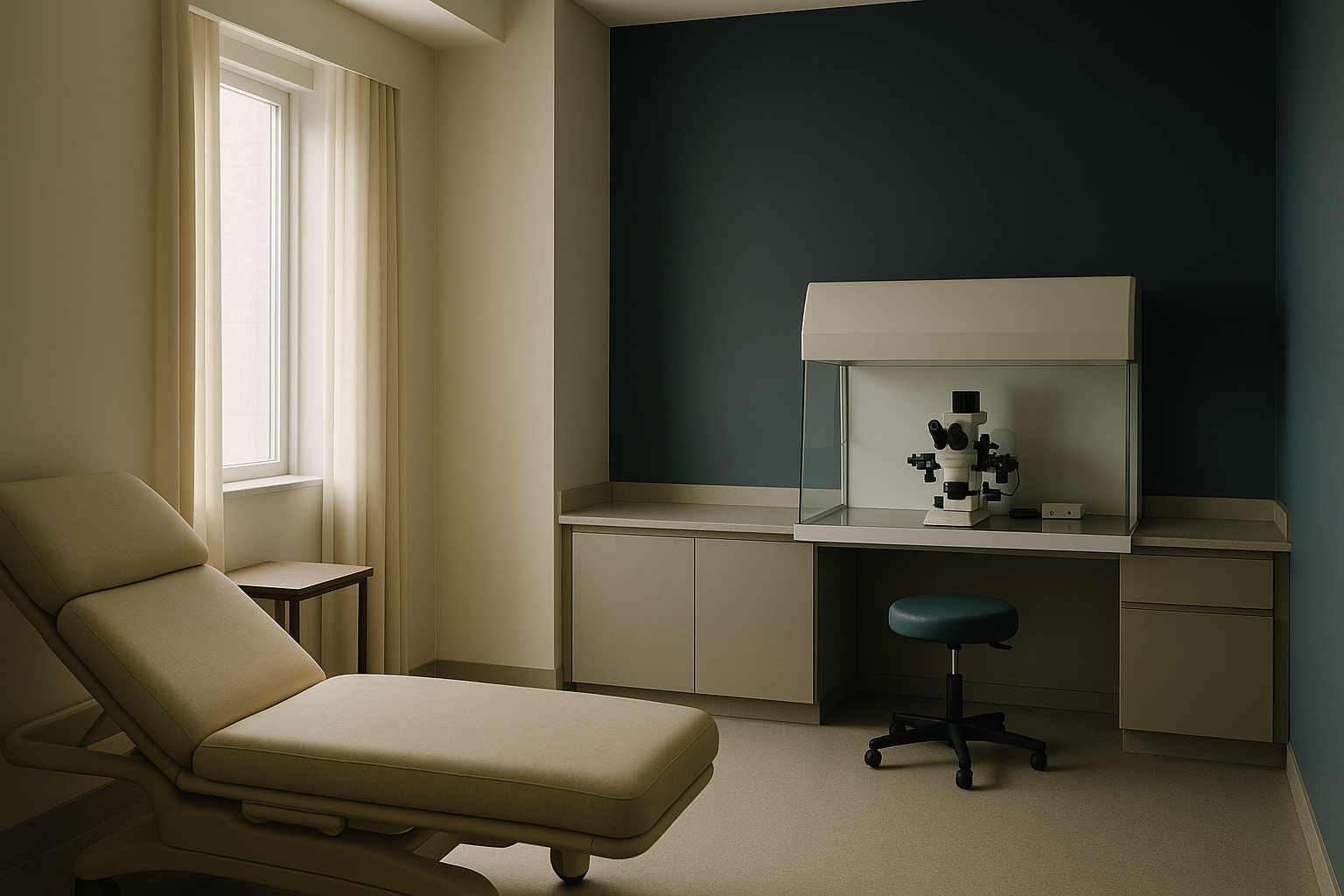 A modern embryology lab where in vitro fertilization procedures are conducted.