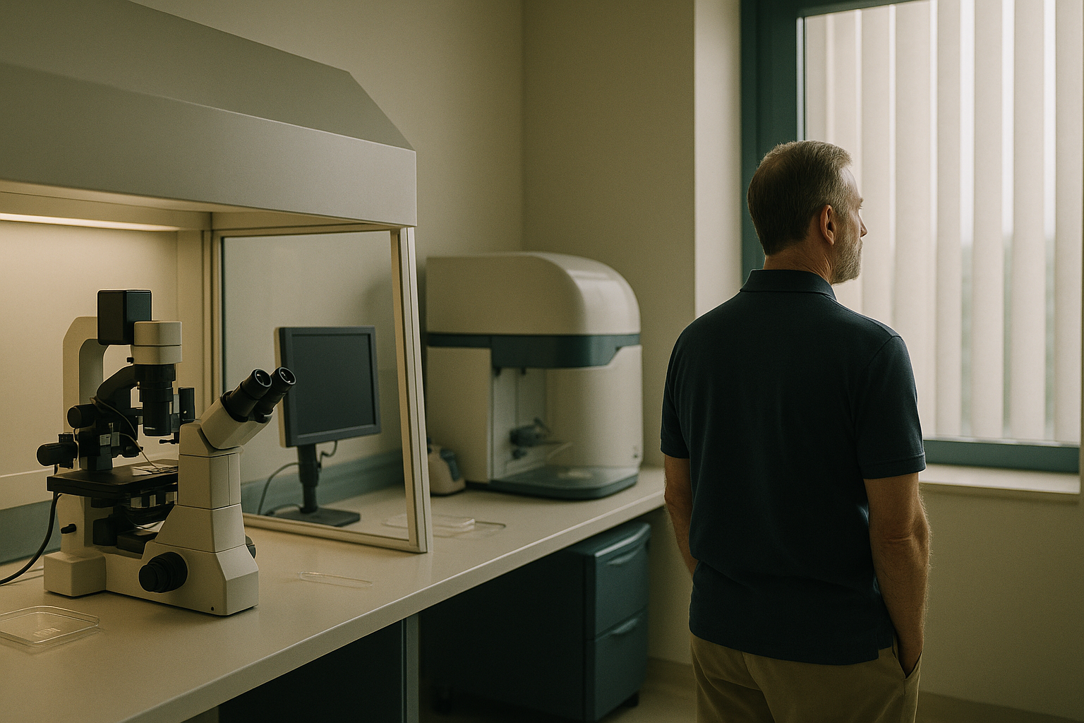 Advanced embryology lab with technician preparing for IVF procedure, highlighting how much does IVF cost.