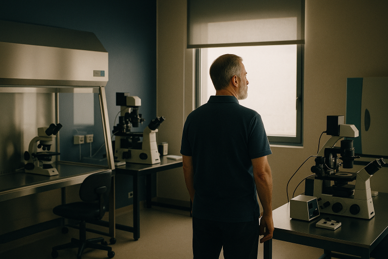 IVF treatment in Spain lab with specialists and equipment.
