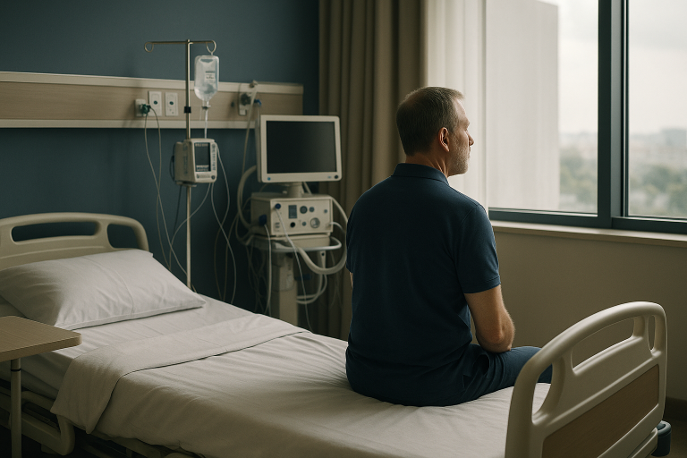 A modern hospital room in Istanbul, representing JCI-accredited hospitals for international patients.