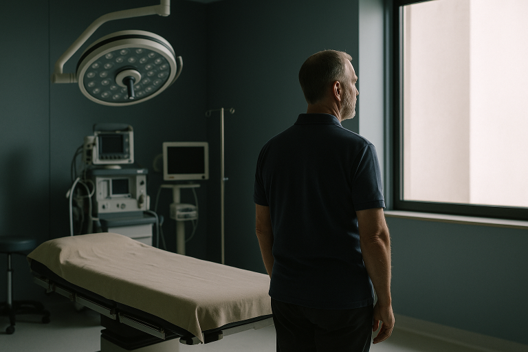 Operating theatre in Turkey set for a mini facelift procedure, illustrating the mini facelift Turkey price context.