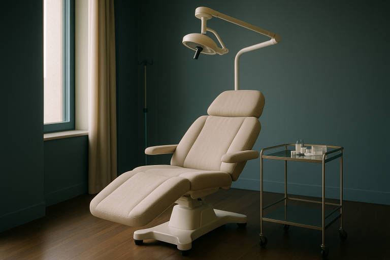Replant hair procedure in a modern clinic setting, showcasing advanced techniques and equipment.