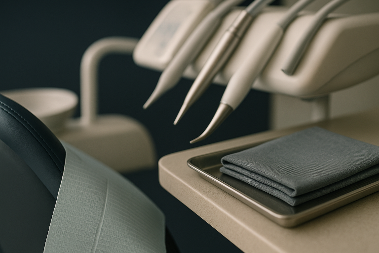 Modern dental clinic in Turkey with advanced dental equipment and a dentist.