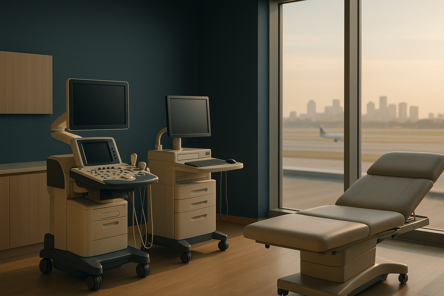 A Turkish hospital examination room for a full health check, illustrating the medical tourism experience.