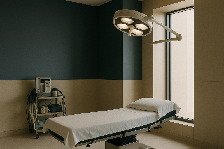 Operating theatre setup for Turkey rhinoplasty package, featuring advanced equipment and medical staff.