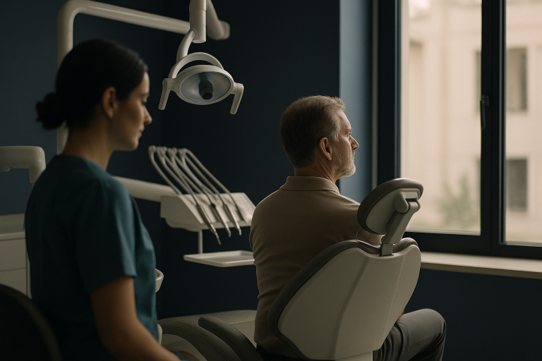 A modern dental clinic in Istanbul offering veneer treatments, illustrating the concept of veneer price Turkey.