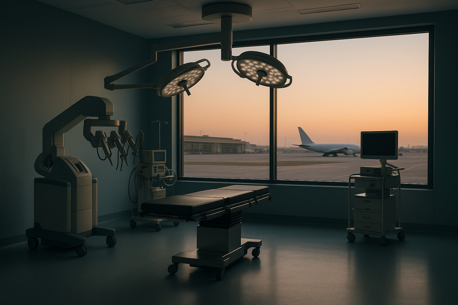 Weight loss surgery in a Turkish operating theatre with advanced equipment and a surgical team.