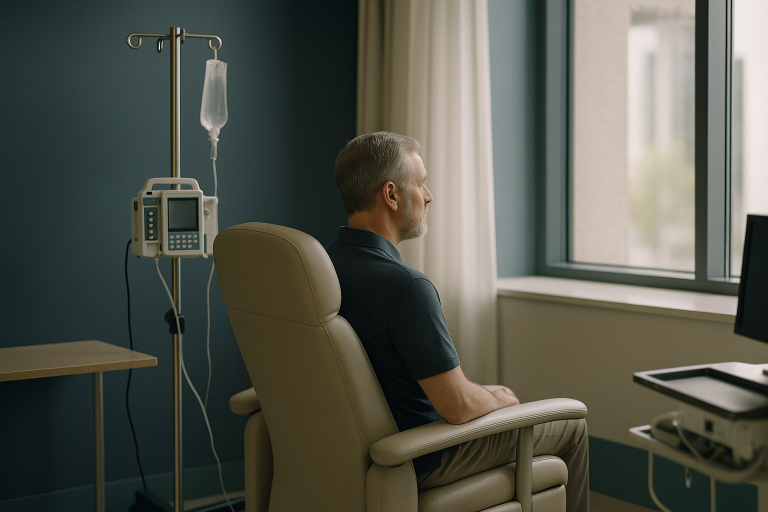 Oncology treatment room highlighting best country for cancer treatment options