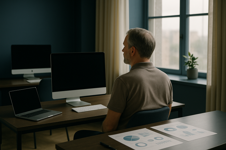 Modern executive workspace for a digital marketing agency in healthcare