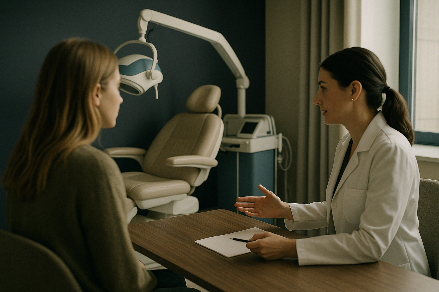 FUE hair replacement procedure in a modern clinic with advanced equipment.