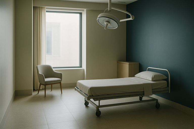 Healthcare call center services with agents using advanced software and headsets.