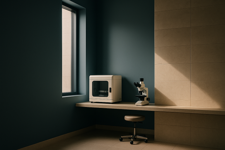 Embryology lab with advanced equipment focusing on IVF costs analysis.
