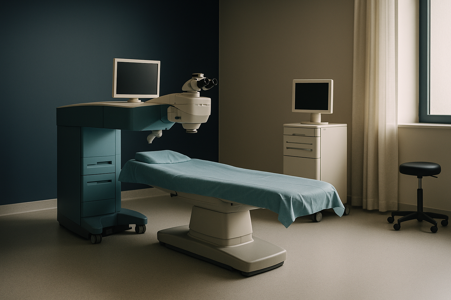 LASIK eye surgery room in Turkey with advanced laser equipment.