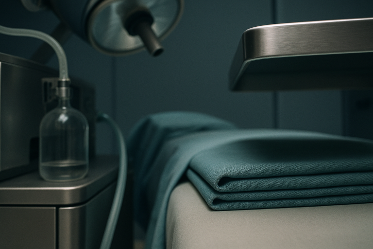 A modern surgical suite in Turkey prepared for rhinoplasty surgery.