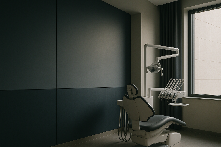 International patient receiving teeth care consultation in a modern Turkish dental clinic.