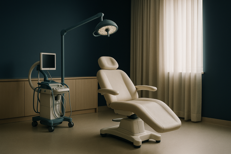 Turkey hair surgery consultation in a modern clinic with patient and surgeon.