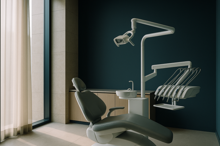 Modern dental clinic in Turkey with a dentist discussing treatment with a patient, highlighting the concept of turkey teeth gone wrong.