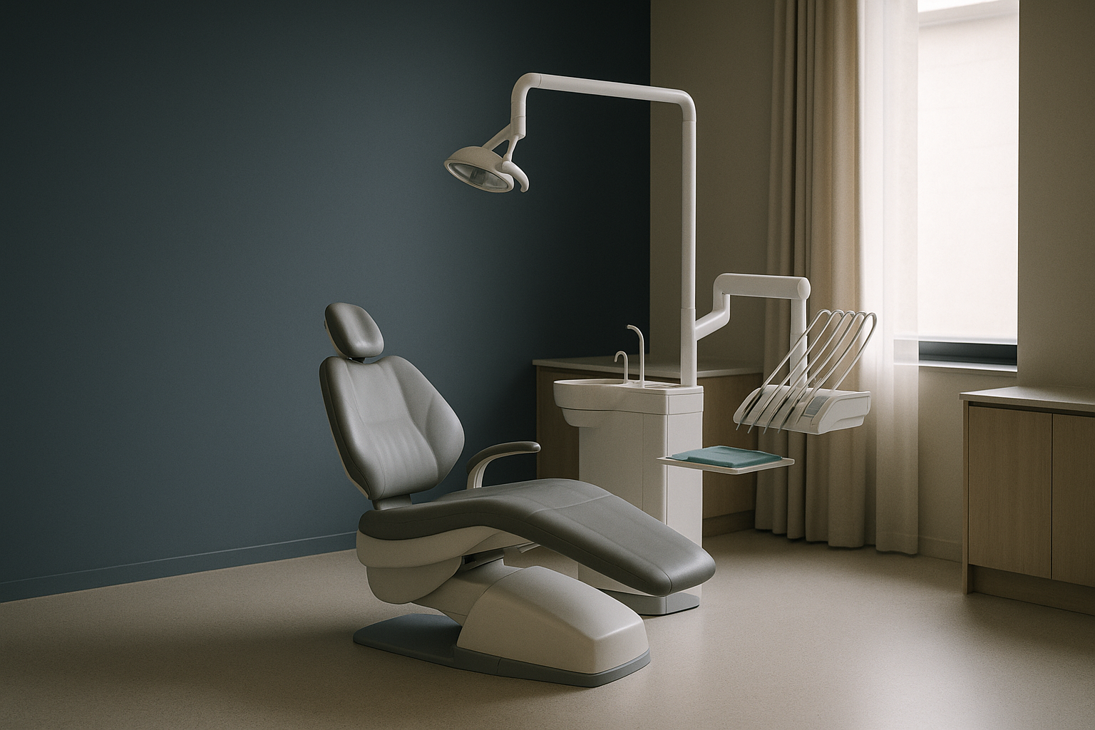 Modern Turkish dental clinic with advanced equipment for dental implants.