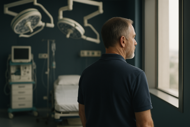 Operating theatre in Turkey during a plastic surgery procedure, highlighting advanced equipment and skilled surgeons.